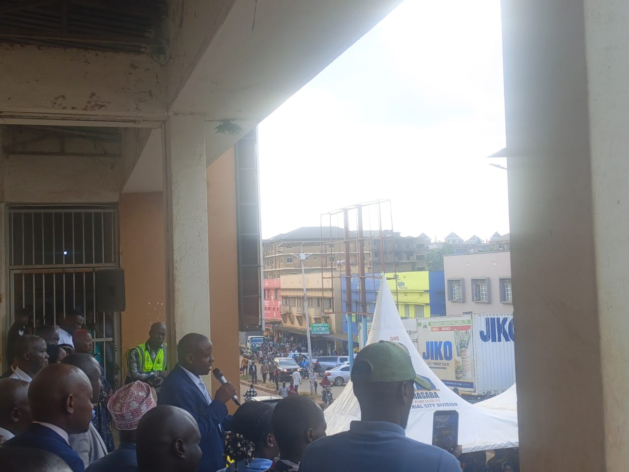 Hon. Balaam Faces Angry Vendors in Mbale Central Market Over Harassment, Lost Lock-ups